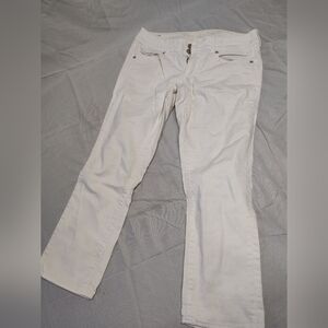 White Straight-Leg Jeans